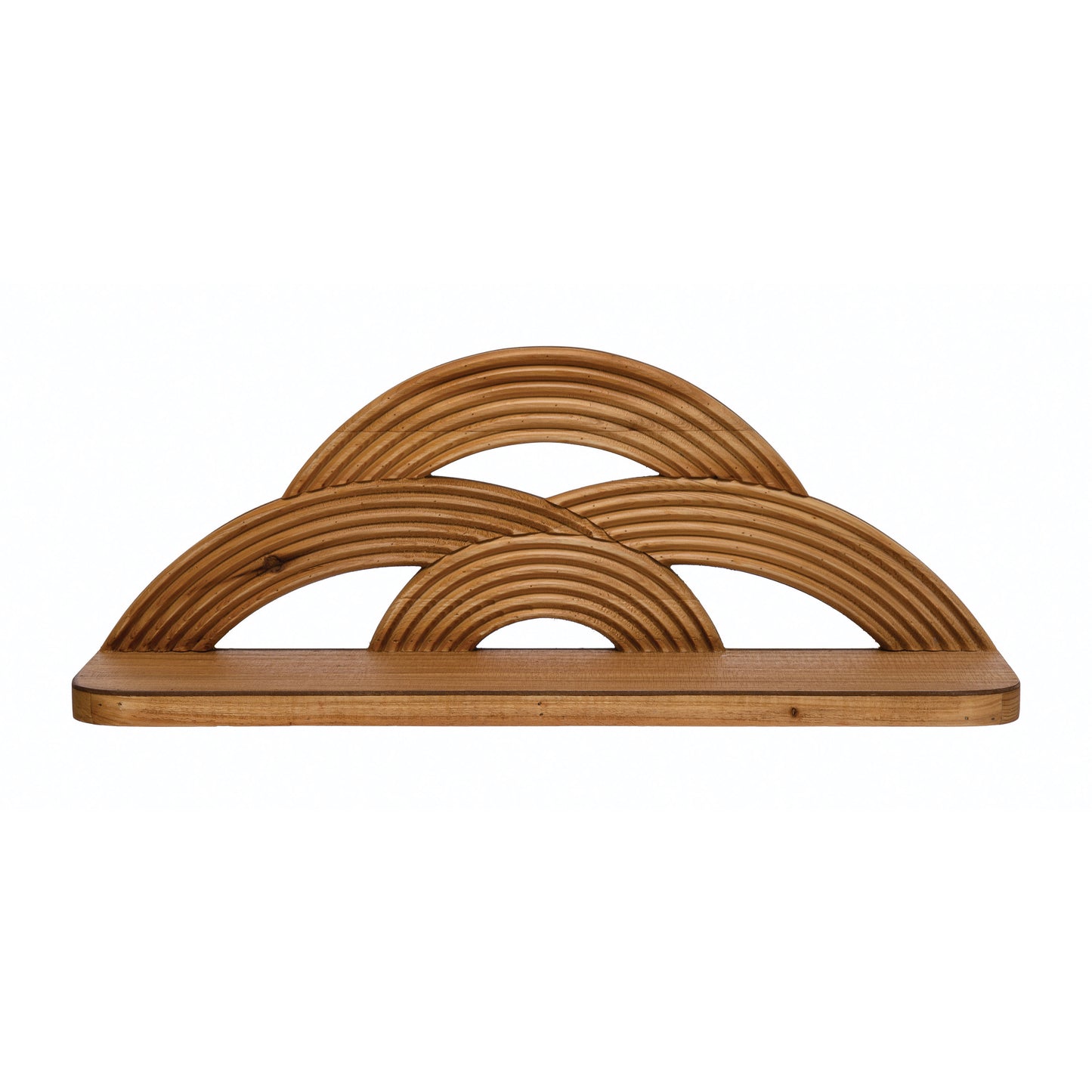 MD and Wood Wall Shelf with Arches, Natural