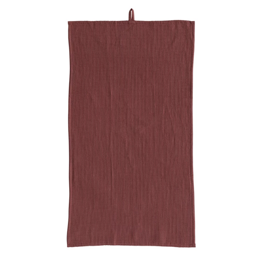 Oversized Linen & Cotton Towel - Berry
