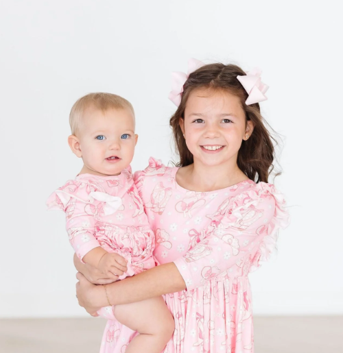 Howdy 3/4 Sleeve Flutter Twirl Bodysuit