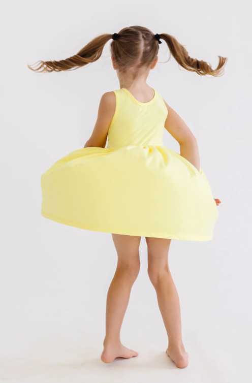Yellow Tank Twirl Dress