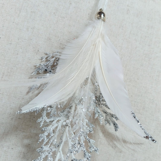 Glitter Feather Ornament