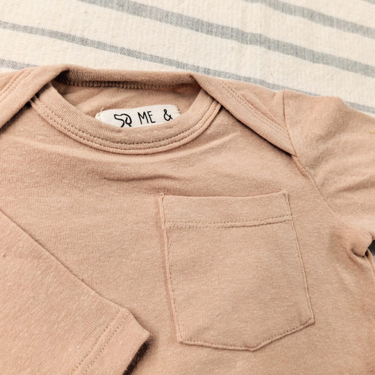 Long Sleeve Onesie - Beige