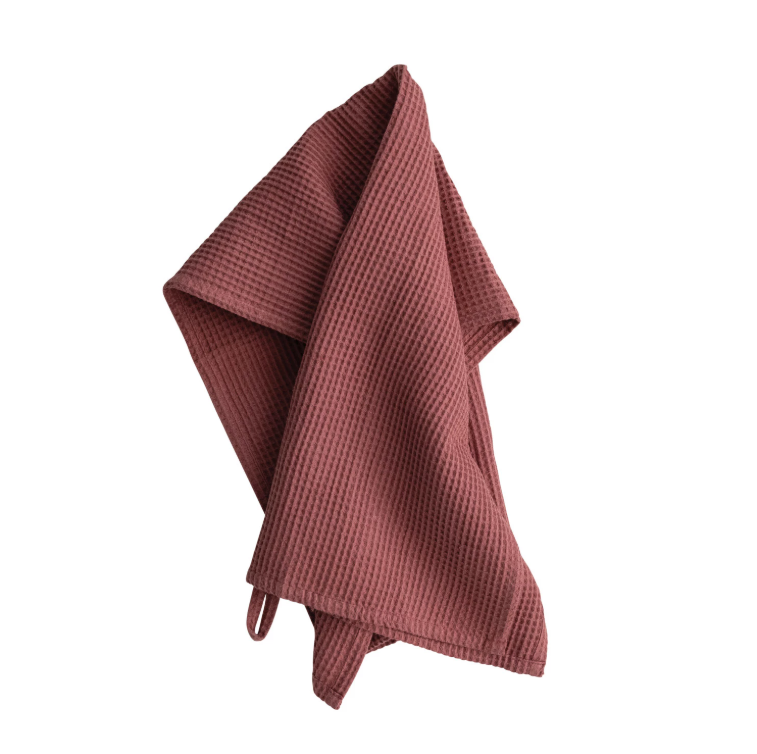 Oversized Linen & Cotton Towel - Berry