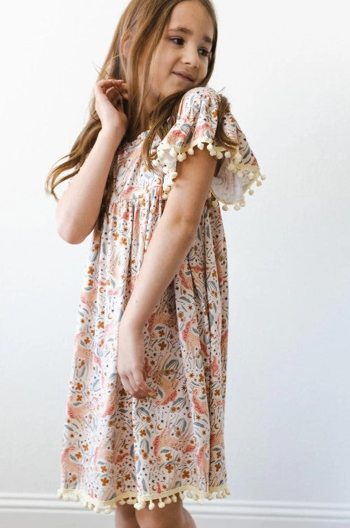 Unicorn Soiree Pom Pom Dress