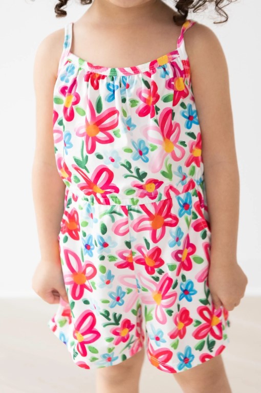 Neon Floral Play Romper