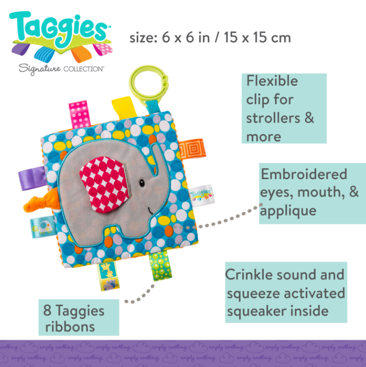 Taggies Elephant Crinkle Me