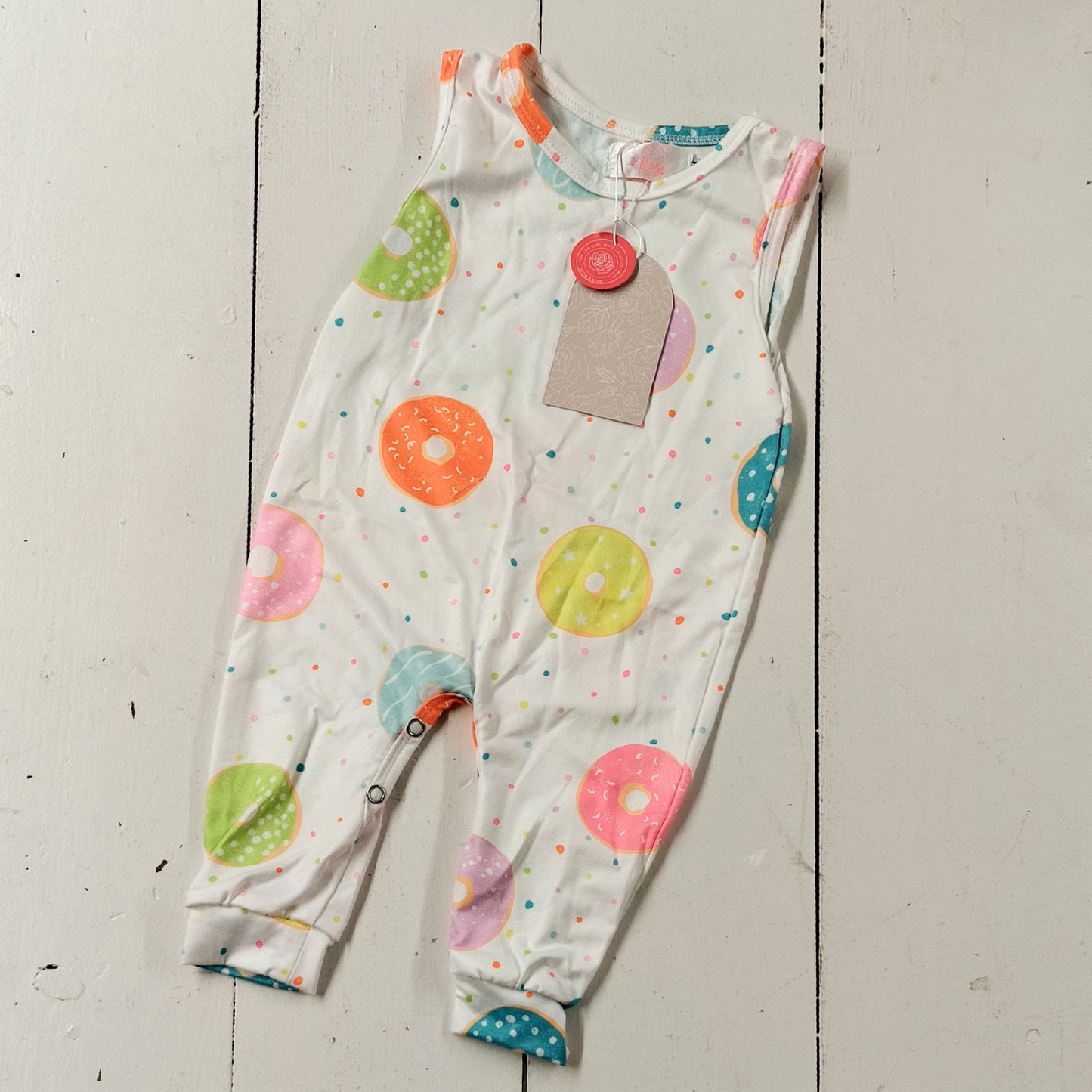 Donut Pattern Tank One-Piece Jogger
