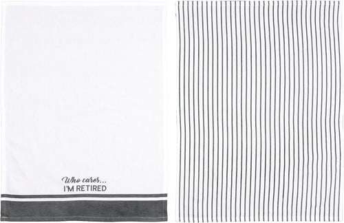 Tea Towel Gift Set - "Who Cares"