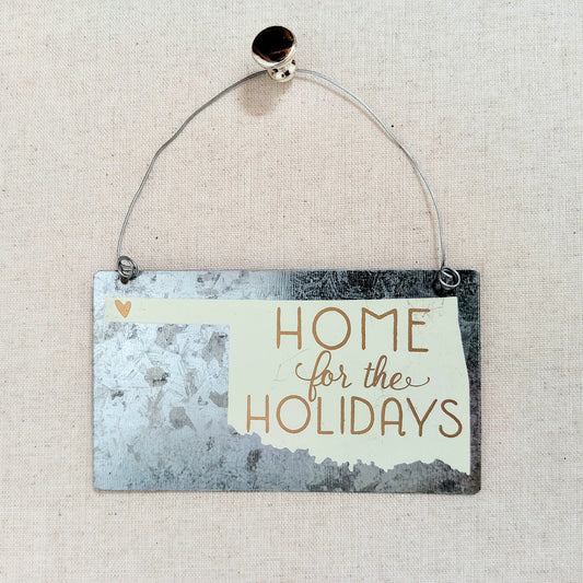 Home For The Holidays Tin Ornament