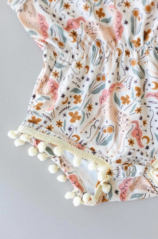 Unicorn Soiree Pom Pom Romper