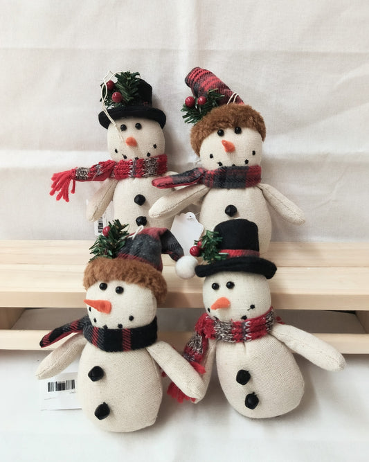 Fabric Snowman Ornament