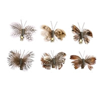 Mini Butterflies on Clips, Feather Box of 12