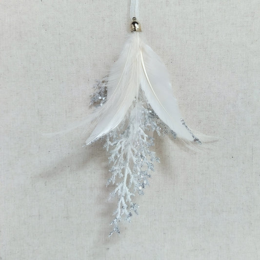 Glitter Feather Ornament