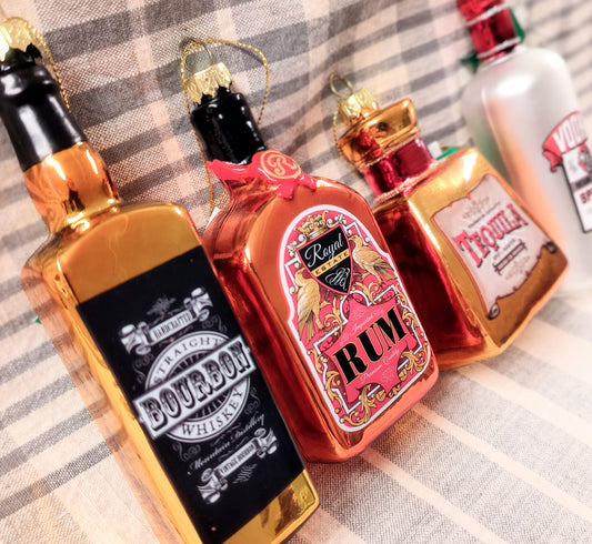Glass Alcohol Bottle Ornament