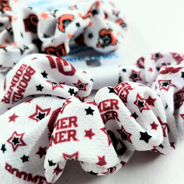 Star Pattern OU or OSU Scrunchie