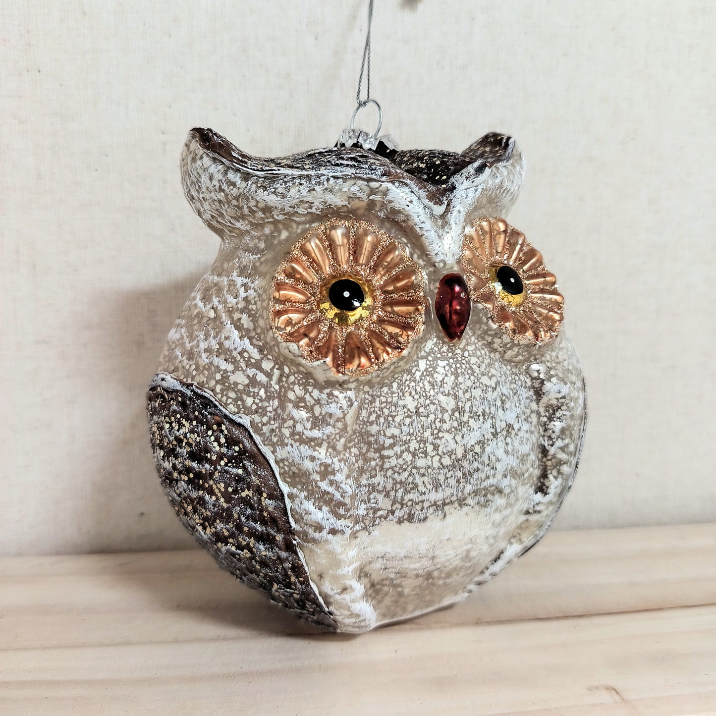 5.5" Glass Owl Ornament