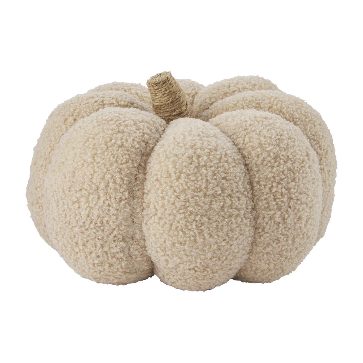 Lg Cream Shearling Pumpkin