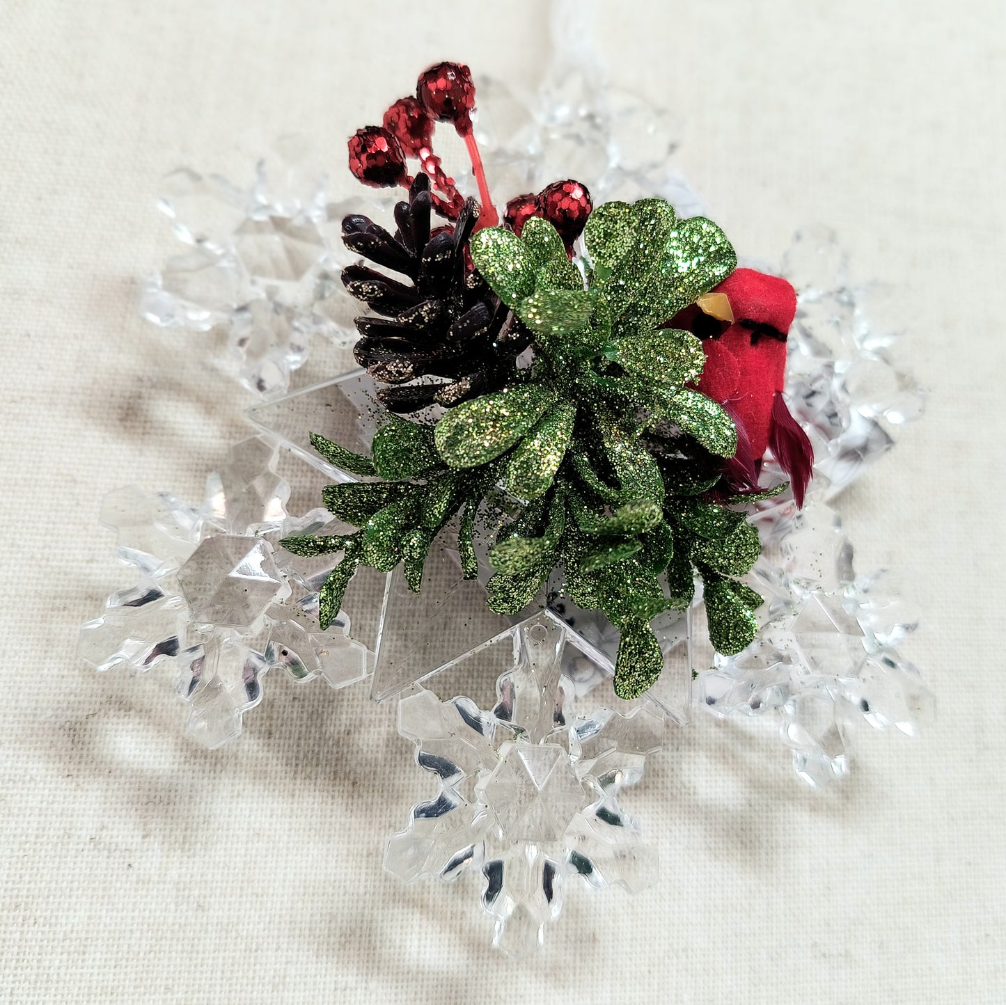 Snowflake w/ Cardinal