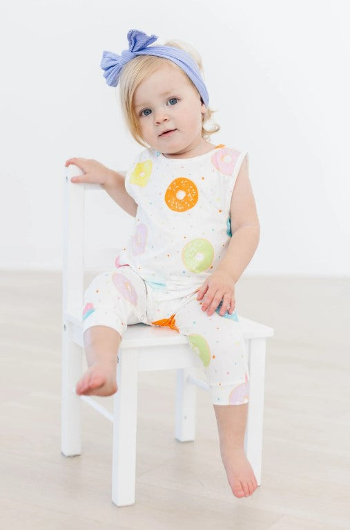 Donut Pattern Tank One-Piece Jogger