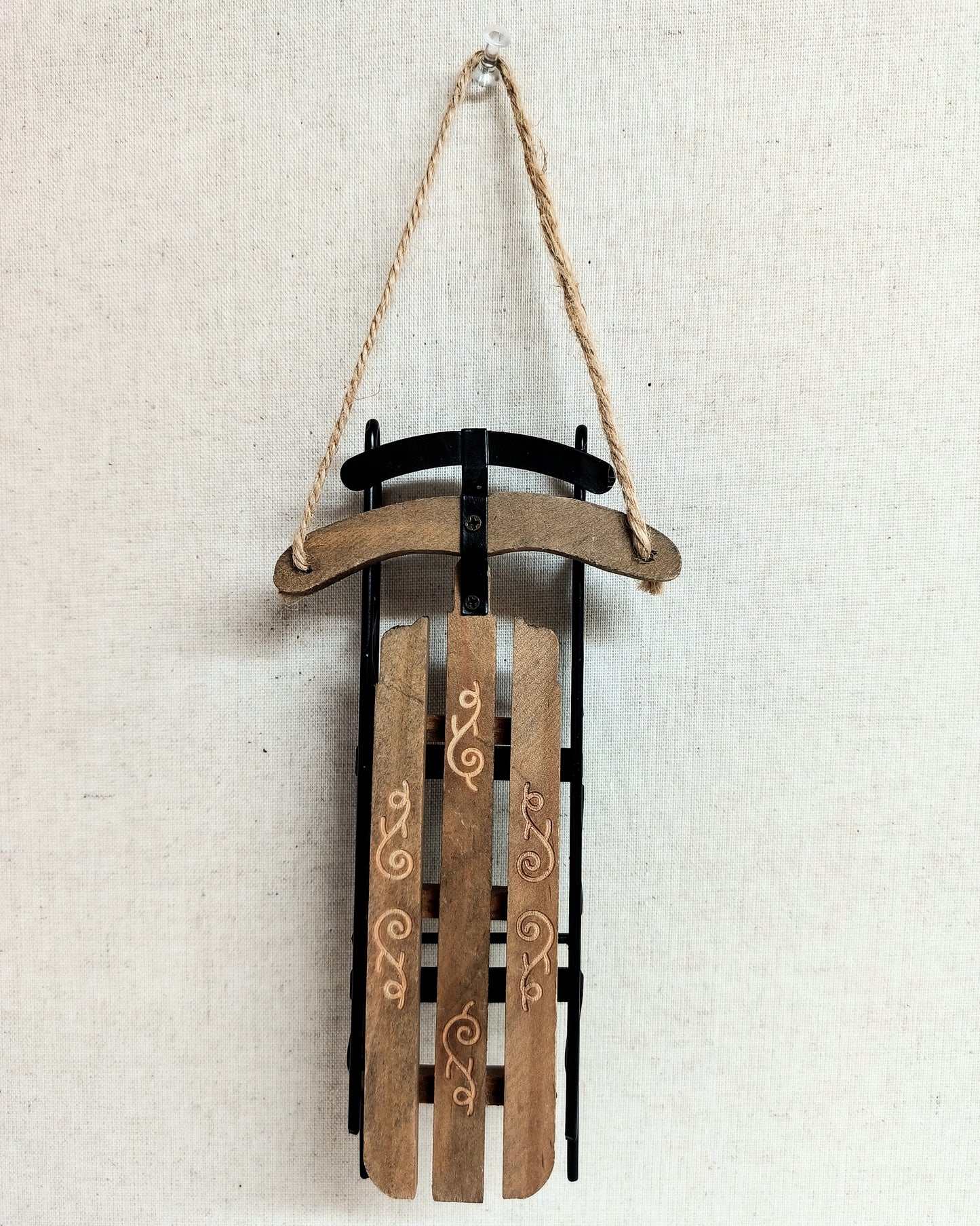 Wood Sled Ornament