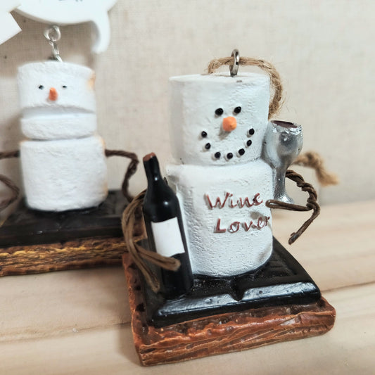 S'mores Snowman Ornament