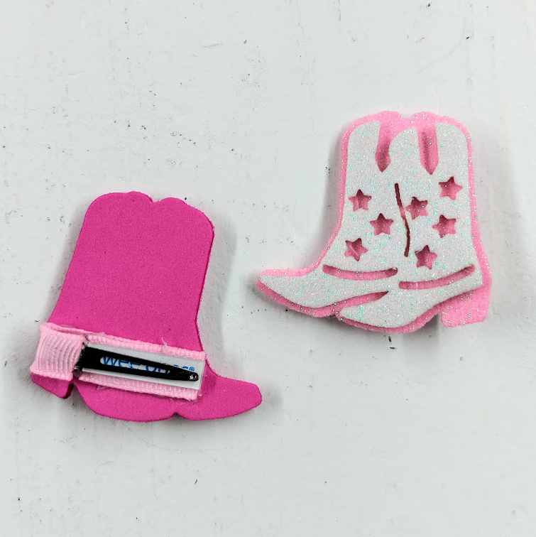 Glittered Boots Hair Clip