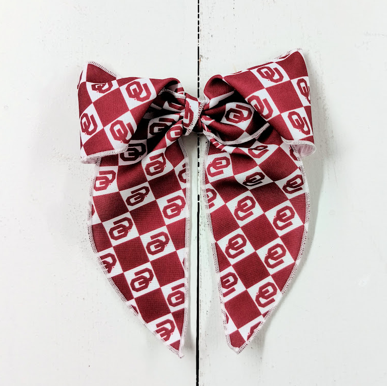 Check Pattern OU or OSU Hairbow