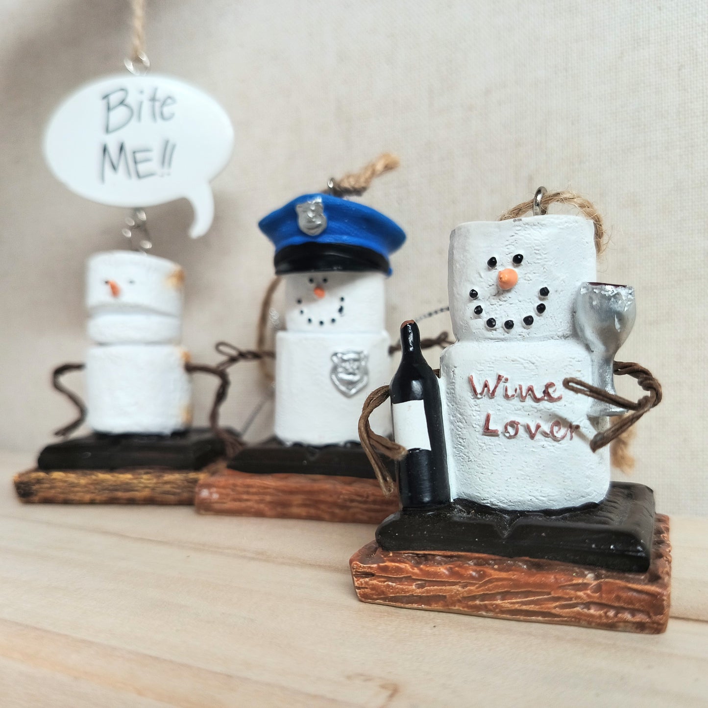 S'mores Snowman Ornament