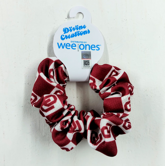 Check Pattern OU or OSU Scrunchie