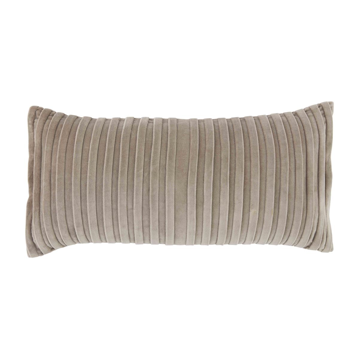 Lumbar Taupe Velvet Pillows