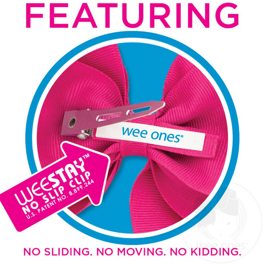 King Hair Bow w/ Moonstitch & Firework Embroidery