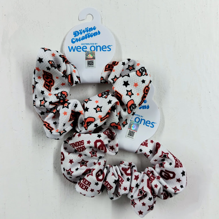 Star Pattern OU or OSU Scrunchie