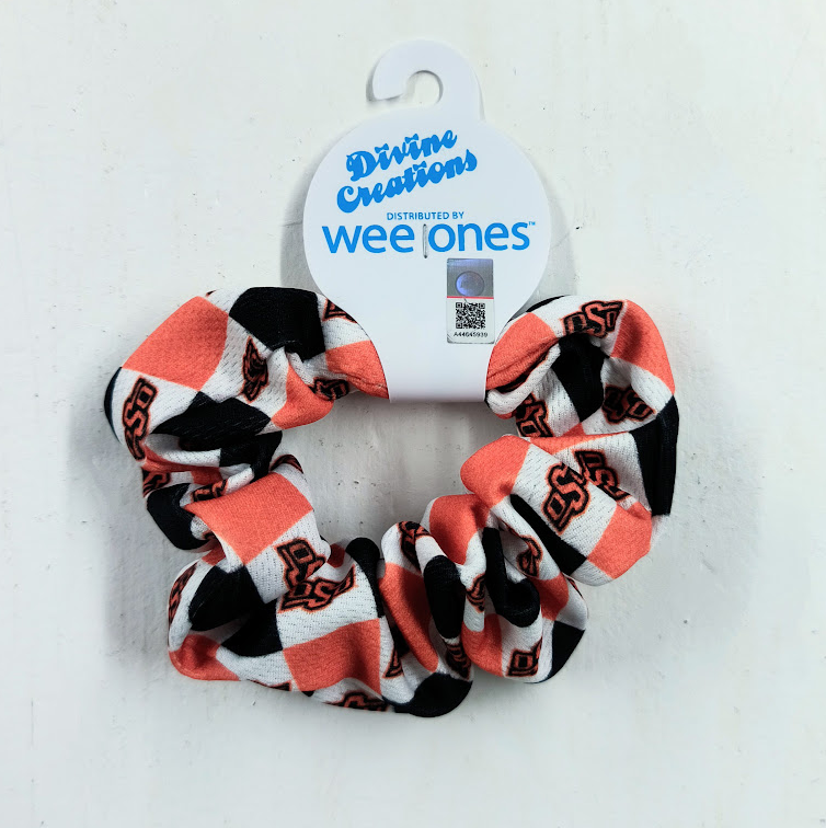 Check Pattern OU or OSU Scrunchie