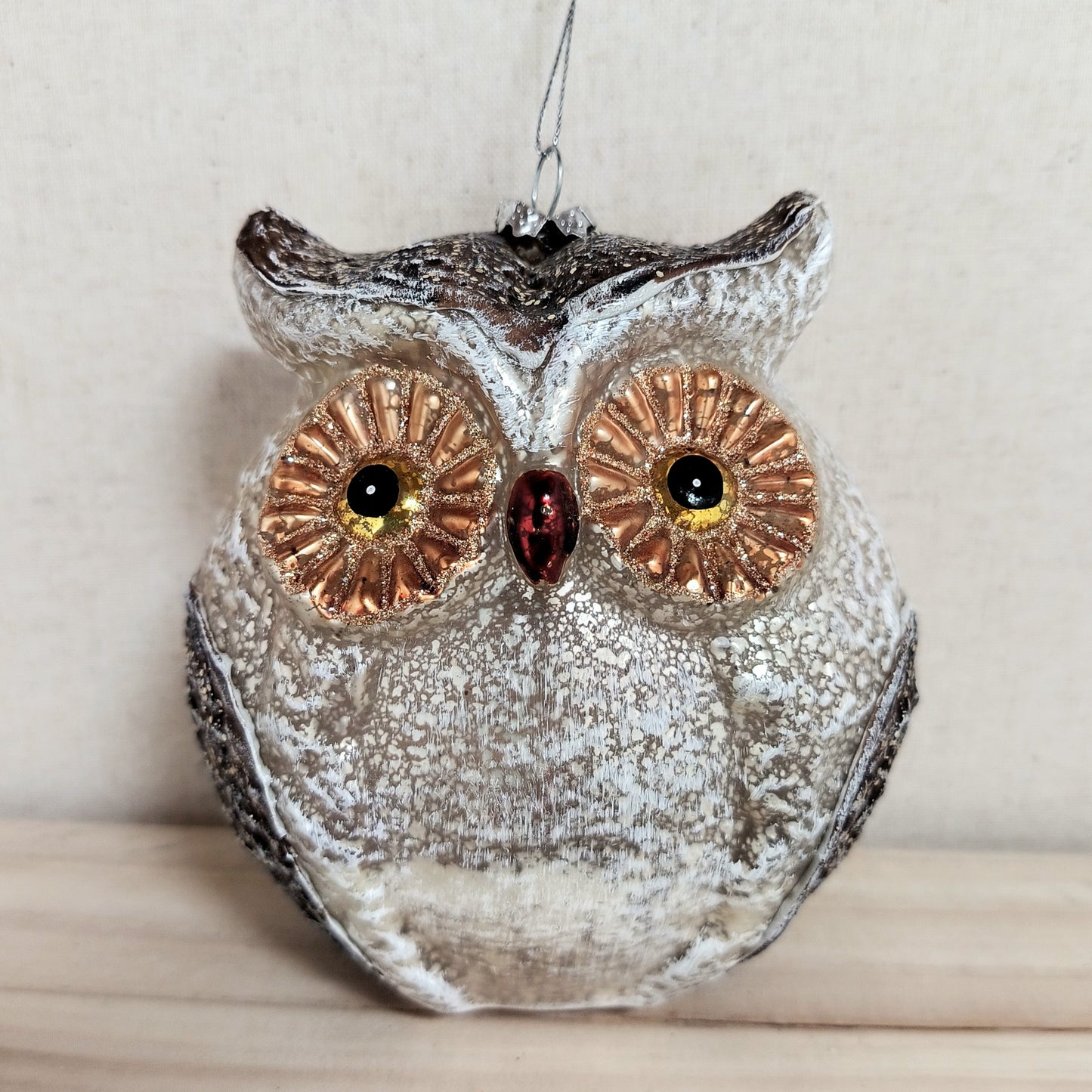 5.5" Glass Owl Ornament