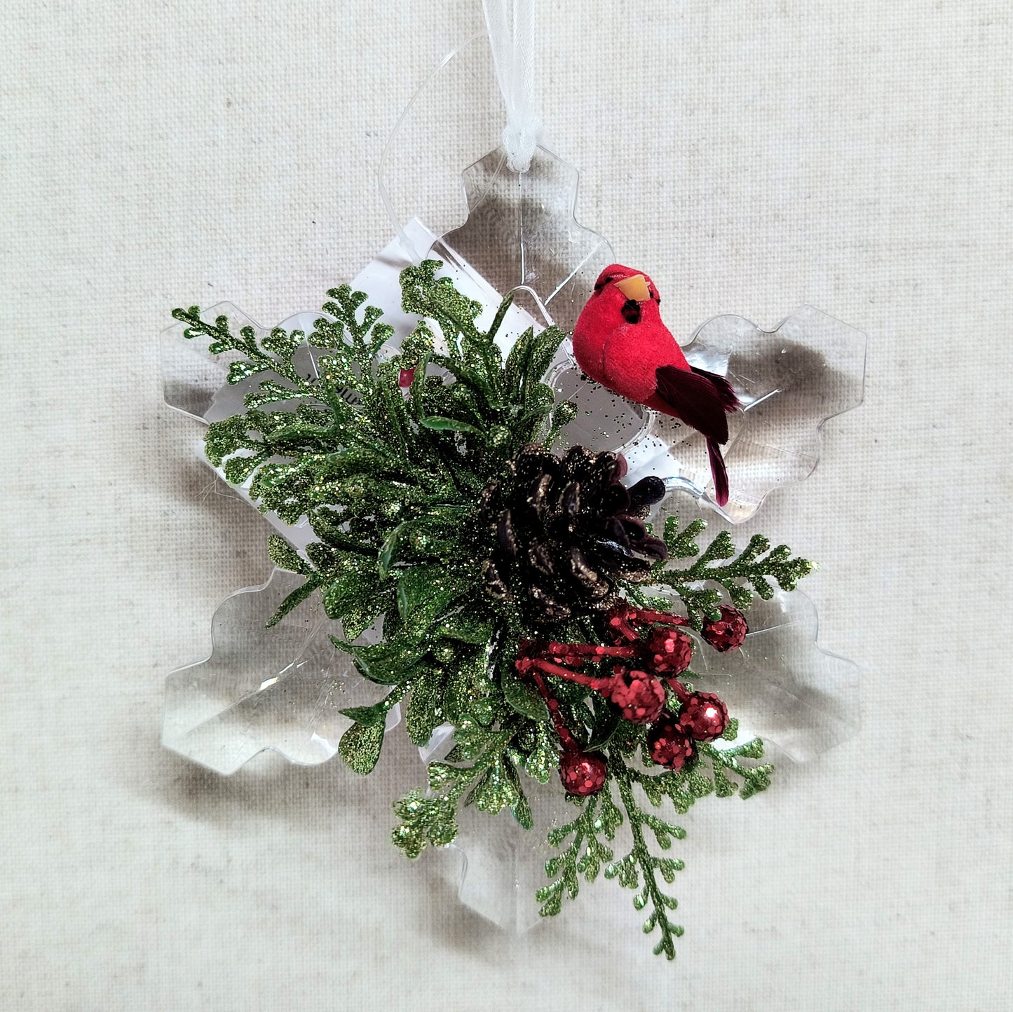 Snowflake w/ Cardinal
