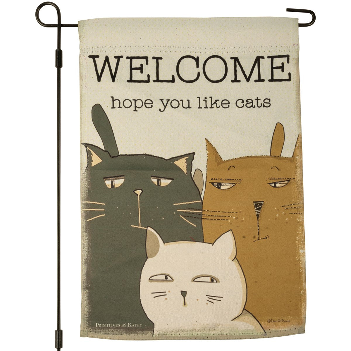 Welcome Hope You Like Cats Garden Flag