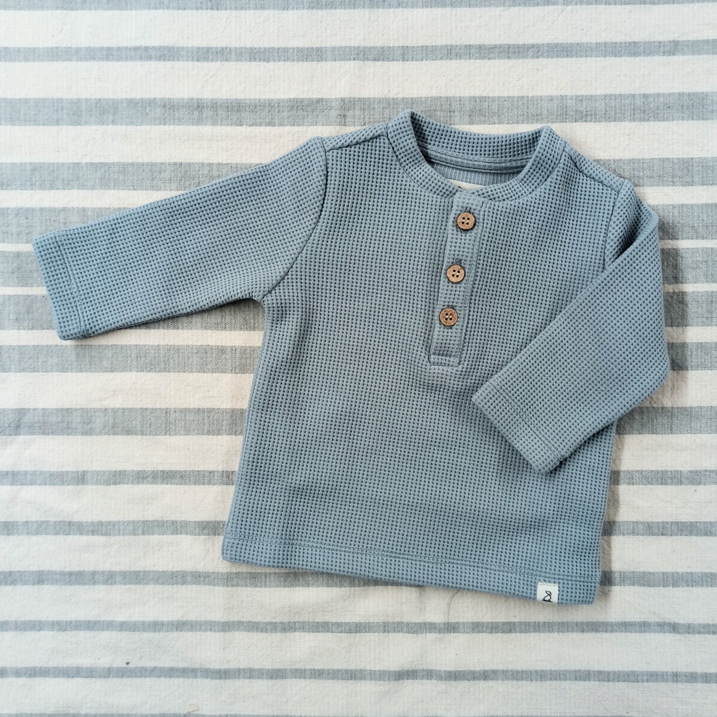 Waffle Shirt - Blue Grey