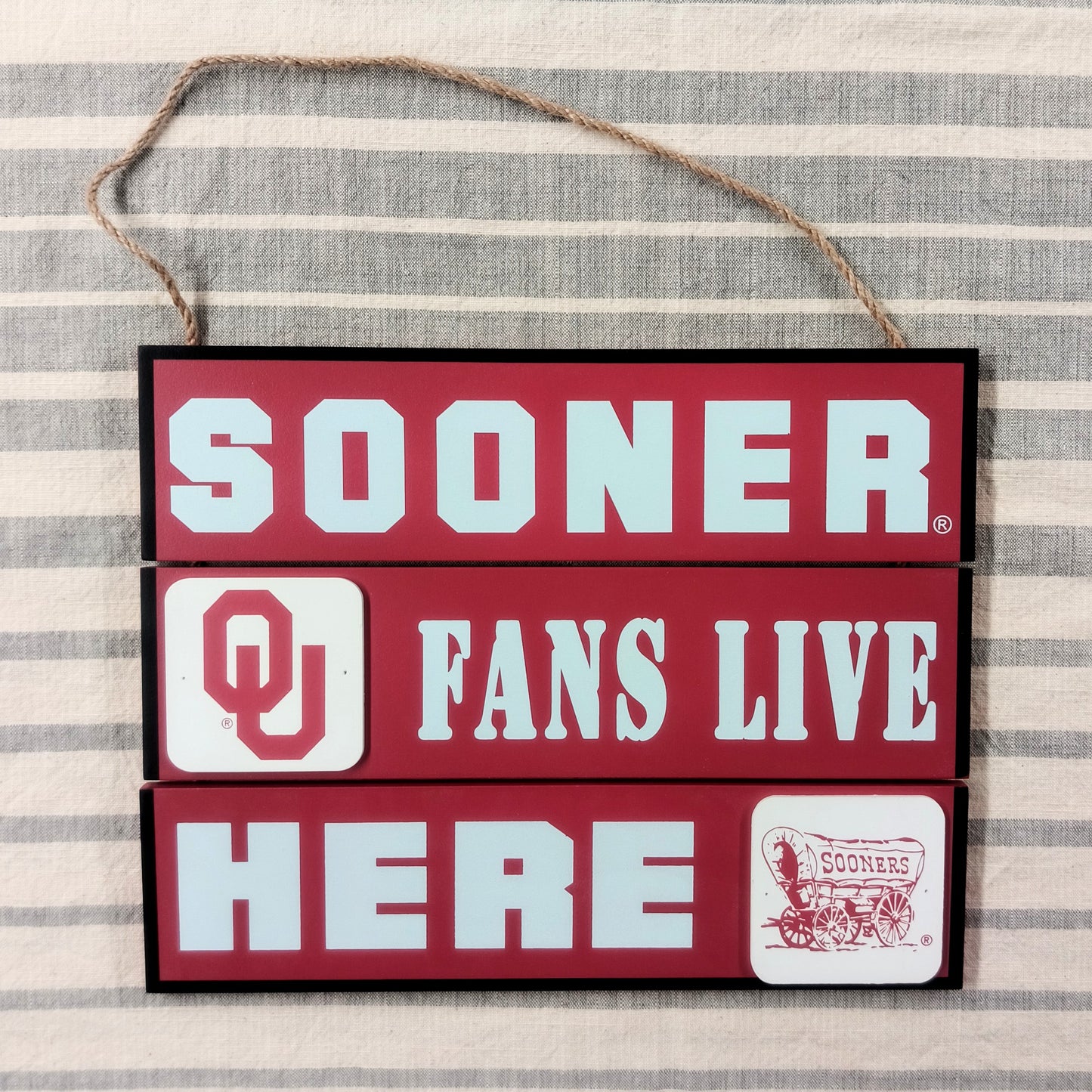Wooden OU Fan Sign
