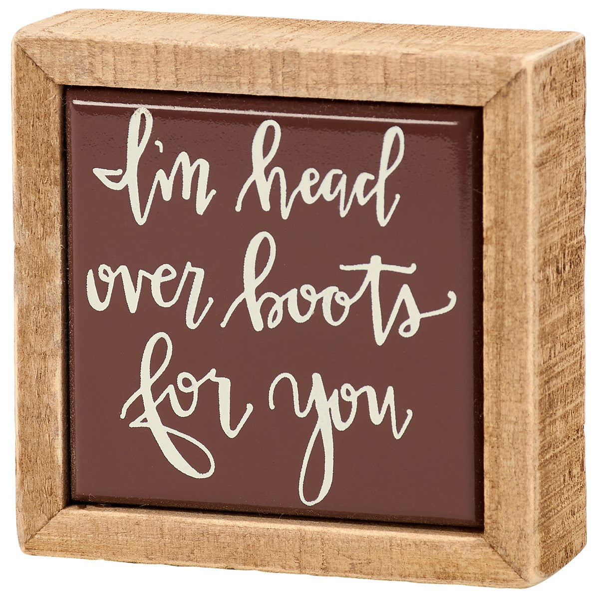 Head Over Boots Box Sign Mini