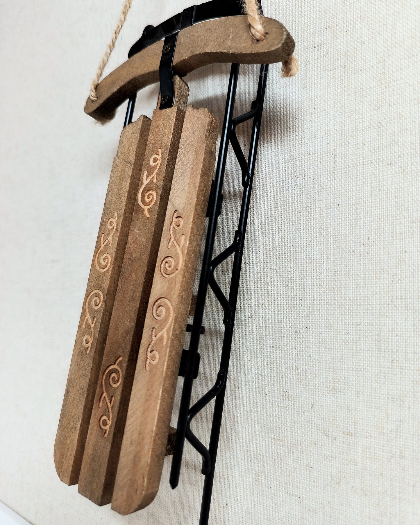 Wood Sled Ornament