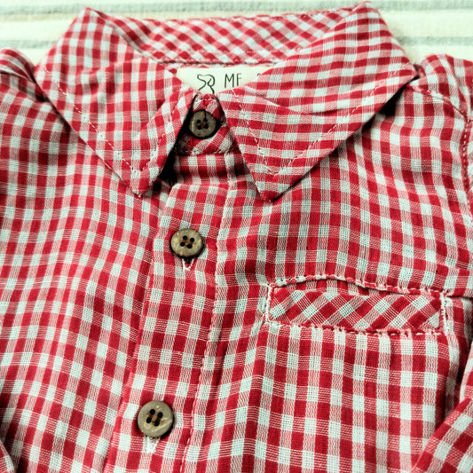 Red Plaid Woven Shirt