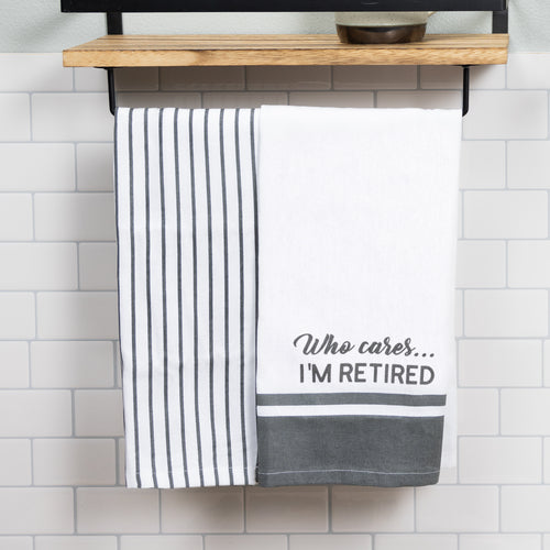 Tea Towel Gift Set - "Who Cares"
