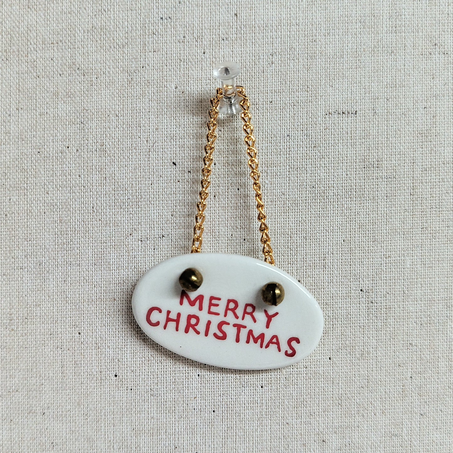 Ceramic Christmas Word Ornament
