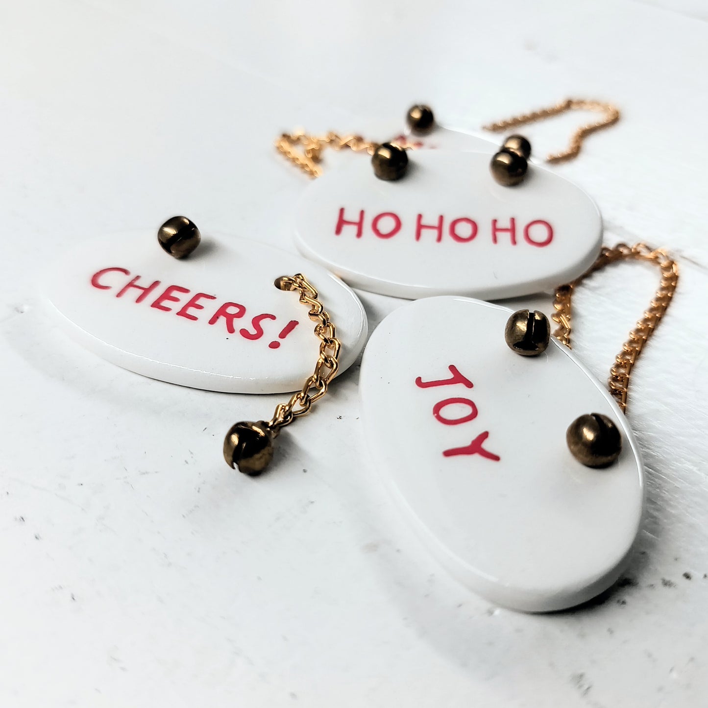 Ceramic Christmas Word Ornament