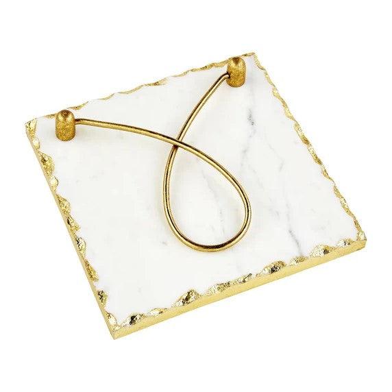 Gold Foil Marble Napkin Holder