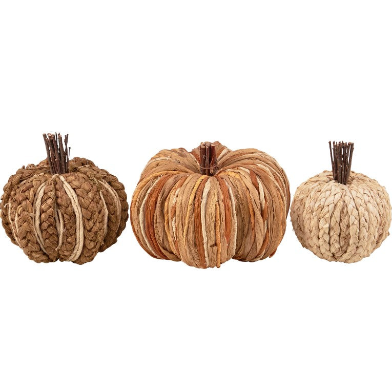 Woven Rattan Pumpkin Set