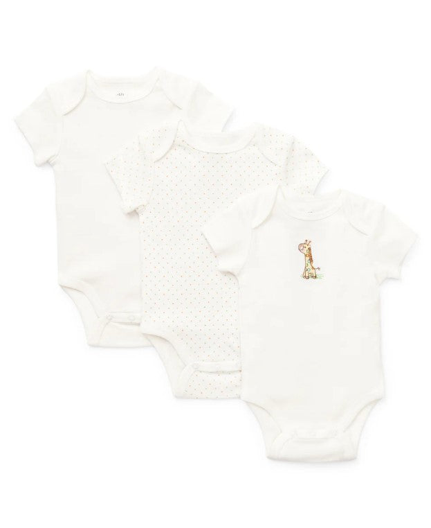 Giraffe Bodysuits - 3pk