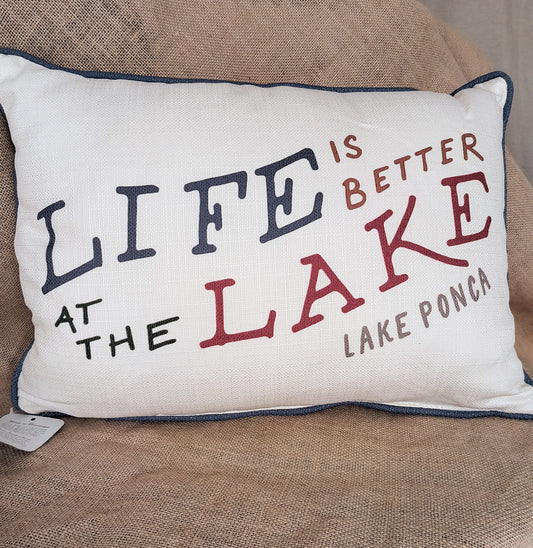 Life at the Lake Lumbar Pillow