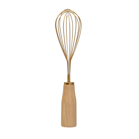 Stainless Steel Whisk w/ Rubberwood Handle