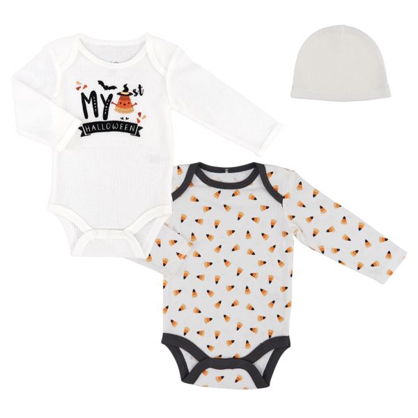 My First Halloween 3pc Bodysuit Set